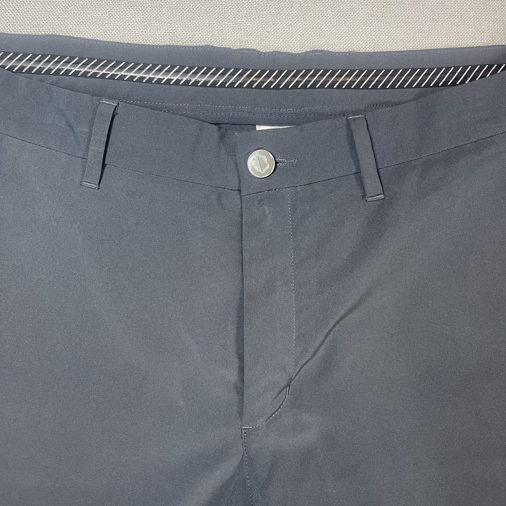 Primo Golf Shorts Mens Size 38 Gray Performance Stretch 9" Inseam Zip Pocket - Picture 2 of 12